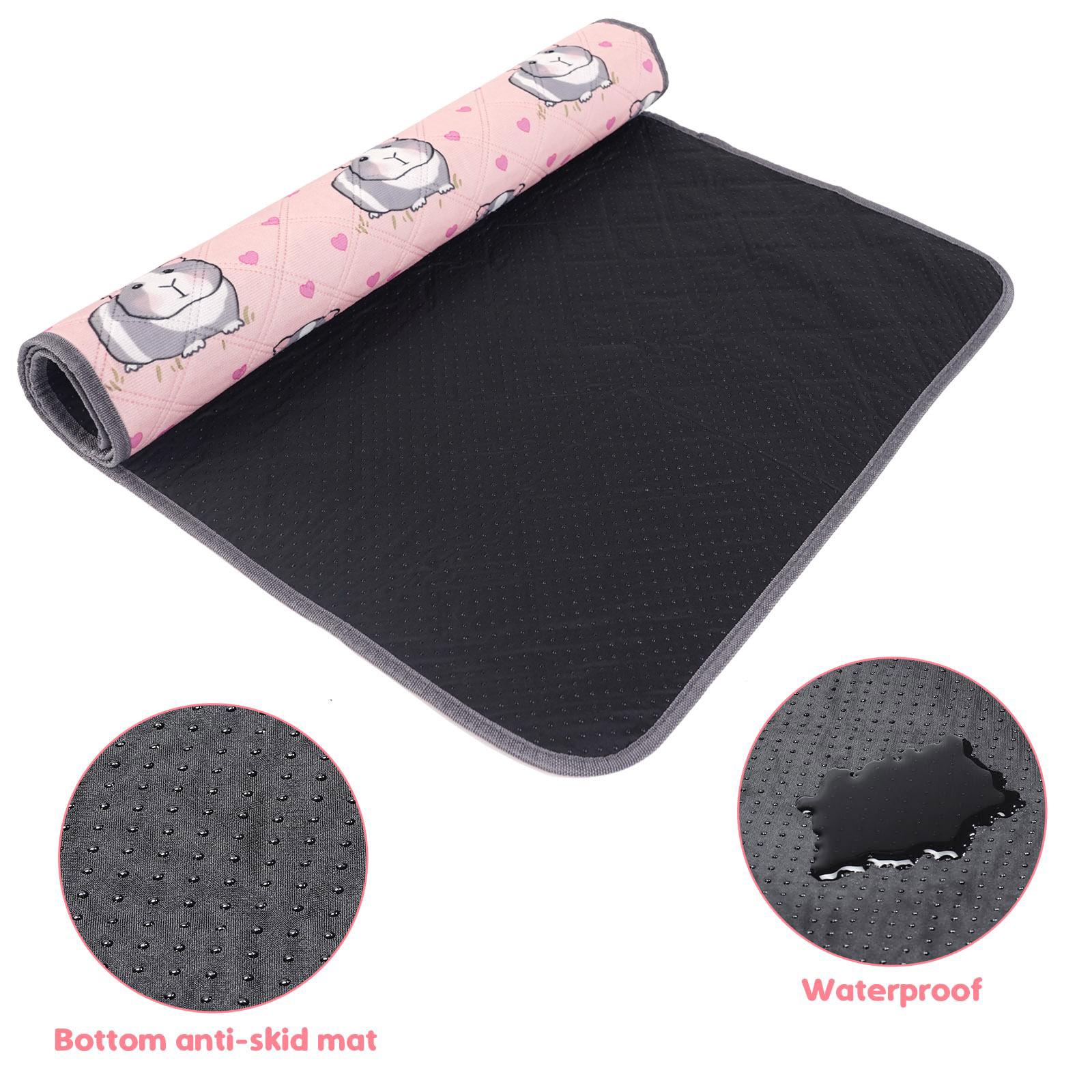 Cross-Border Pet Pee Pads, Guinea Pig Cage Pads, Washable Pet Pee Pads, Absorbent and Leak-Proof Pet Cage Pads