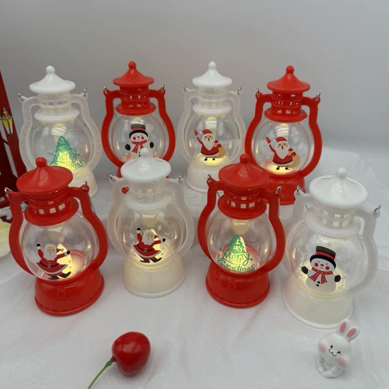 Ins style Christmas portable pony lamp led candle lamp festival atmosphere decoration activity atmosphere layout small oil lamp