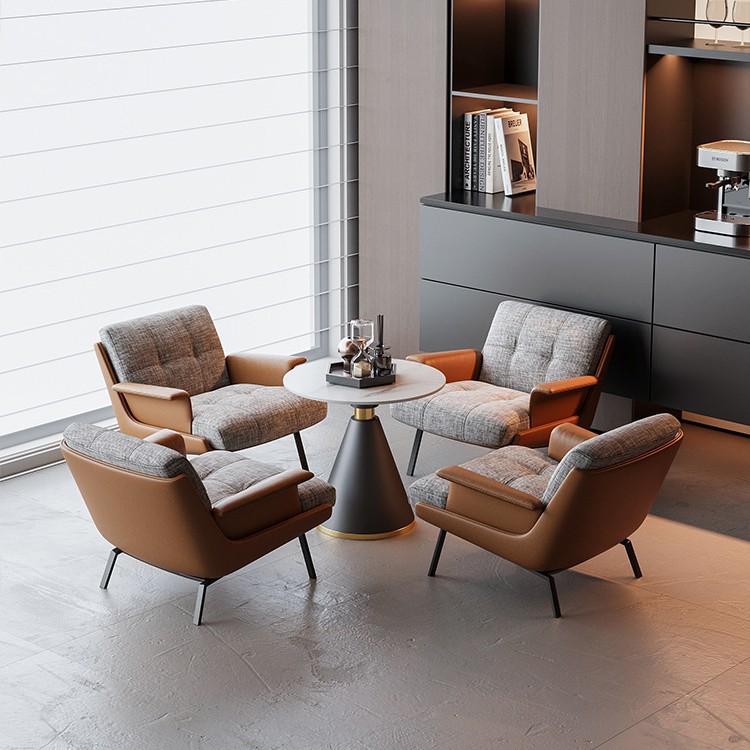 Легкая роскошная б/у одночашечная софа, гостиничный интернет-звездный кафе, приемный стол и стулья для переговоров