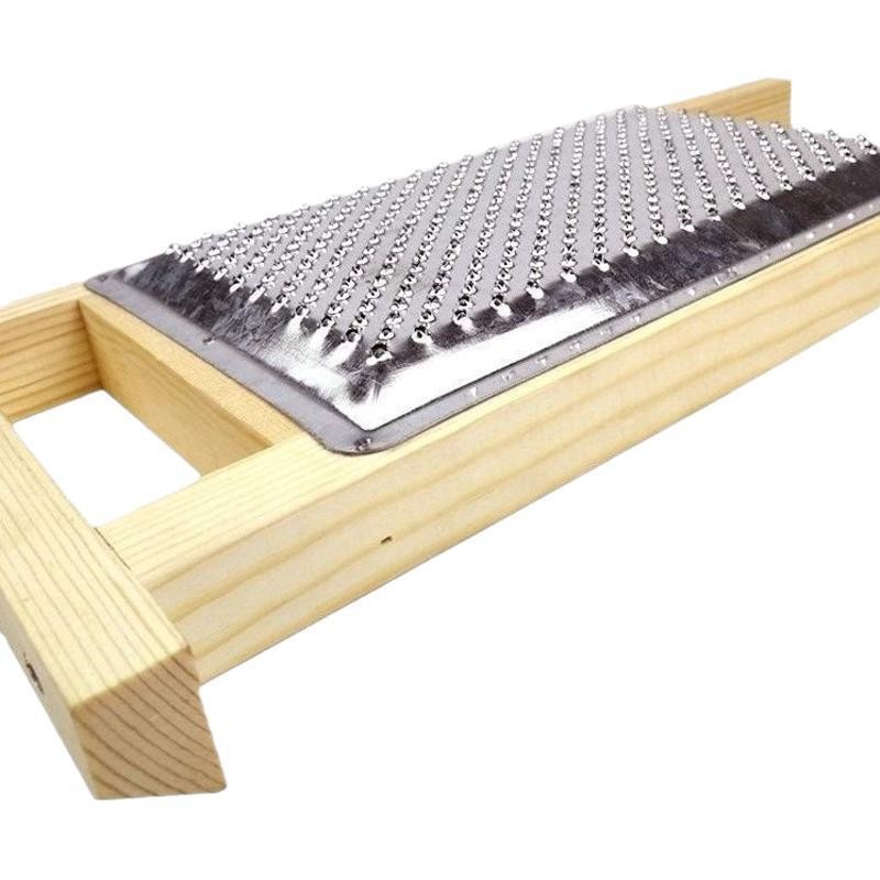 New Kitchen Solid Wood Stainless Steel Grinder for Grinding Ginger, Mashed Potatoes, Fruit Puree, Baby Food Supplement Food Grinder