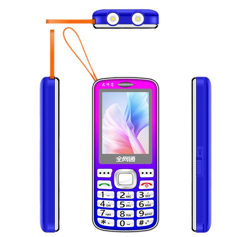 Popular 5g Colorful Crystal Key Sos Family Number Full Network 4g Elderly Mobile Phone Student Machine Factory Wholesale