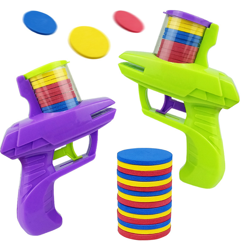 Children's Flying Saucer Gun Carrot Gun Toy Eva Toy Gun Parent-Child Outdoor Toy Soft Bullet Gun Battle Street Stall Wholesale
