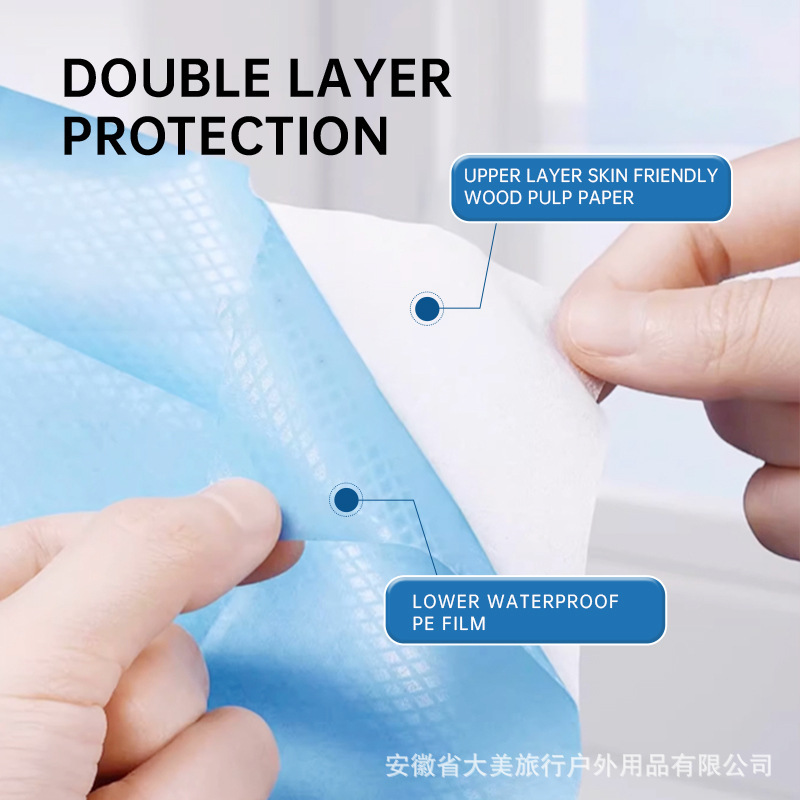 Disposable Toilet Mat Individually Packaged Portable Waterproof Travel Hotel Toilet Thickened Cushion Cover Cross-Border Wholesale