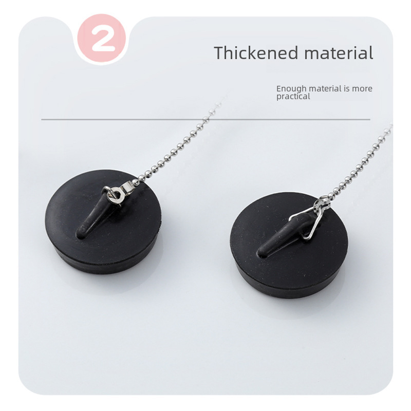 in stock toilet floor drain sink plug floor drain cover deodorant cover with chain wash basin bathtub sewer plug
