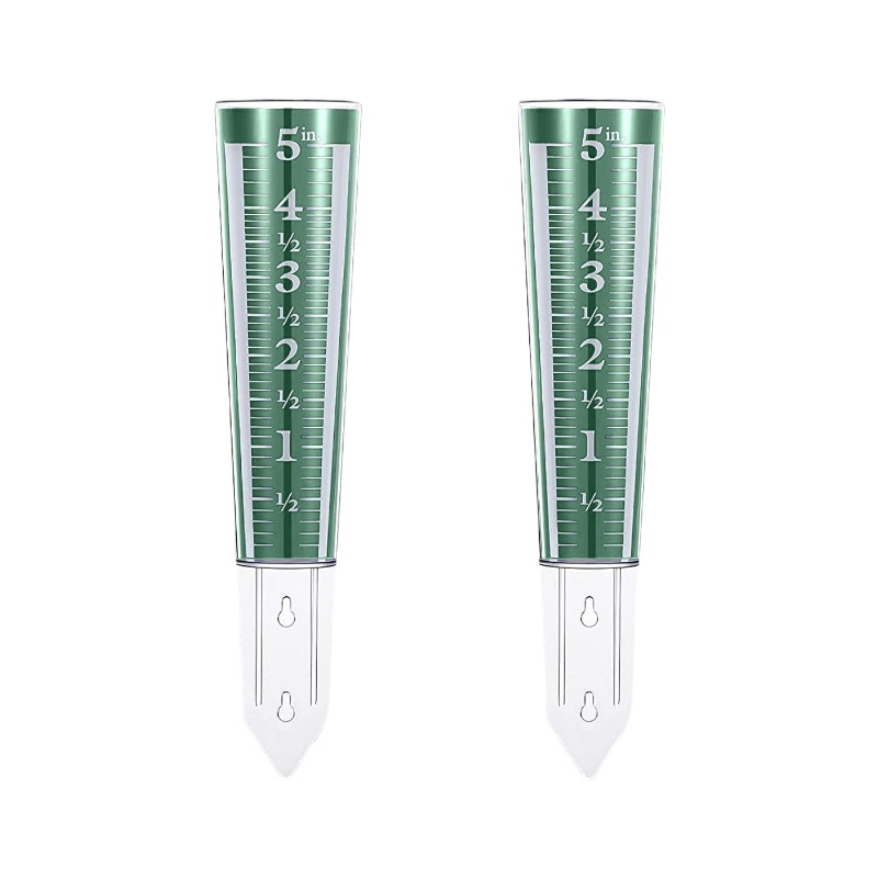 Cross-border dedicated standing pile rain meter transparent 5-inch garden rain gauge rain gauge lawn precipitation meter