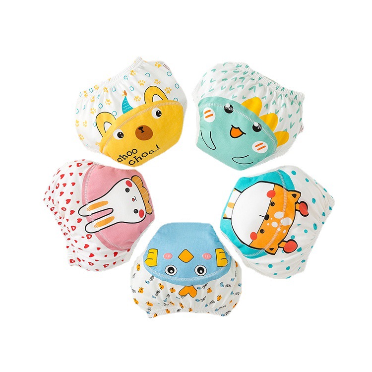 Toilet Training Pants for Boys and Girls, Summer Pure Cotton Baby Diaper Pants, Washable, Waterproof, Diaper and Diaper