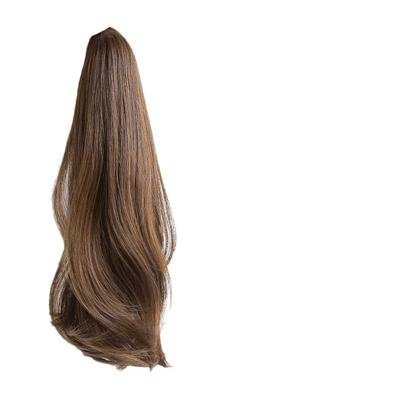 Slightly Curled Wig Short Hair Ponytail Women's Fashion Artificial Hair Clip-On Slightly Curly Long Straight Hair High Ponytail Wholesale