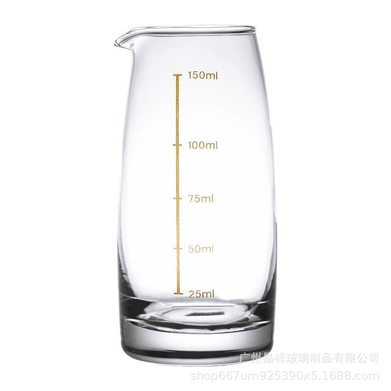 Wholesale Liquor No-handle Dispenser Split Wine Pot Household Crystal Glass Wine Pot with Scale No-handle Straight Small Wine Pot