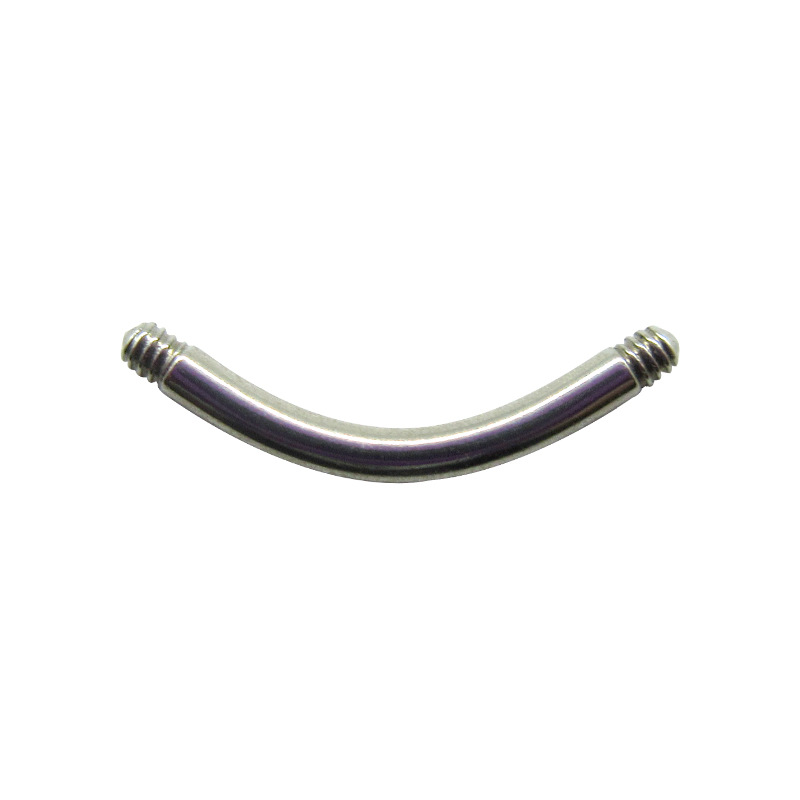 Meier stainless steel umbilical ring curved rod eyebrow nail threaded rod banana ring titanium steel puncture needle umbilical nail jewelry accessories wholesale