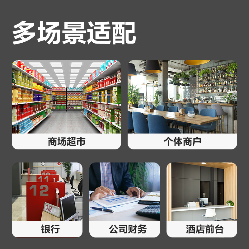 Efficient Currency Counter and Detector Small Commercial Supermarket Cash Register Money Counting Machine 2024 New Edition Rmb Currency Counter