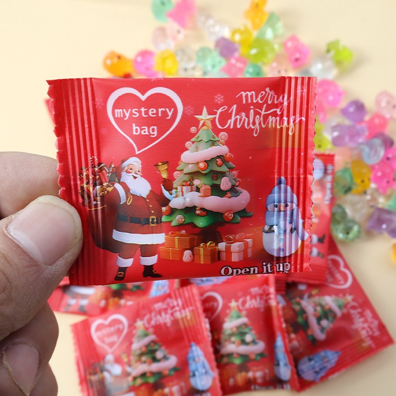 Cross-Border Hot-Selling】Christmas Series English Blind Bags Resin Toys Cute Cartoon Live Streaming Labeling Dropshipping Foreign Trade