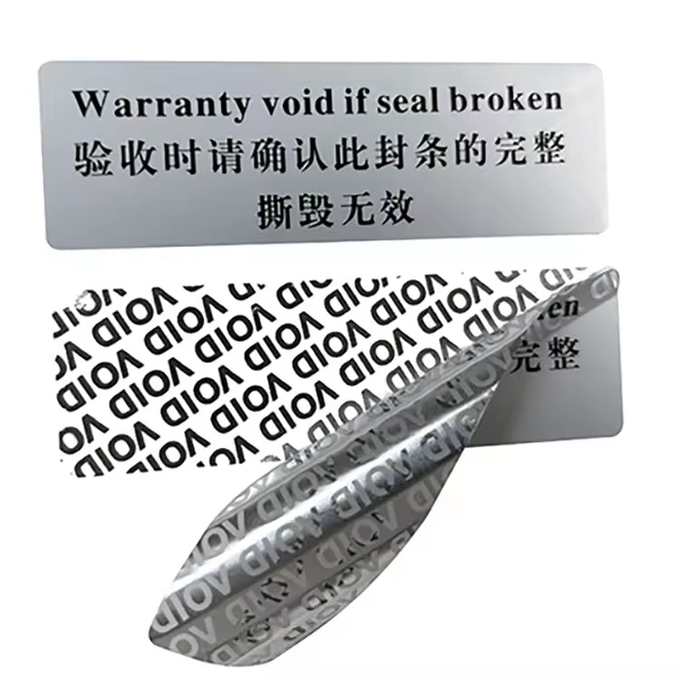 Наклейка с защитой от подделок Void, одноразовая наклейка с разрывом, наклейка для упаковки обедов на вынос, индивидуальная антивандальная наклейка