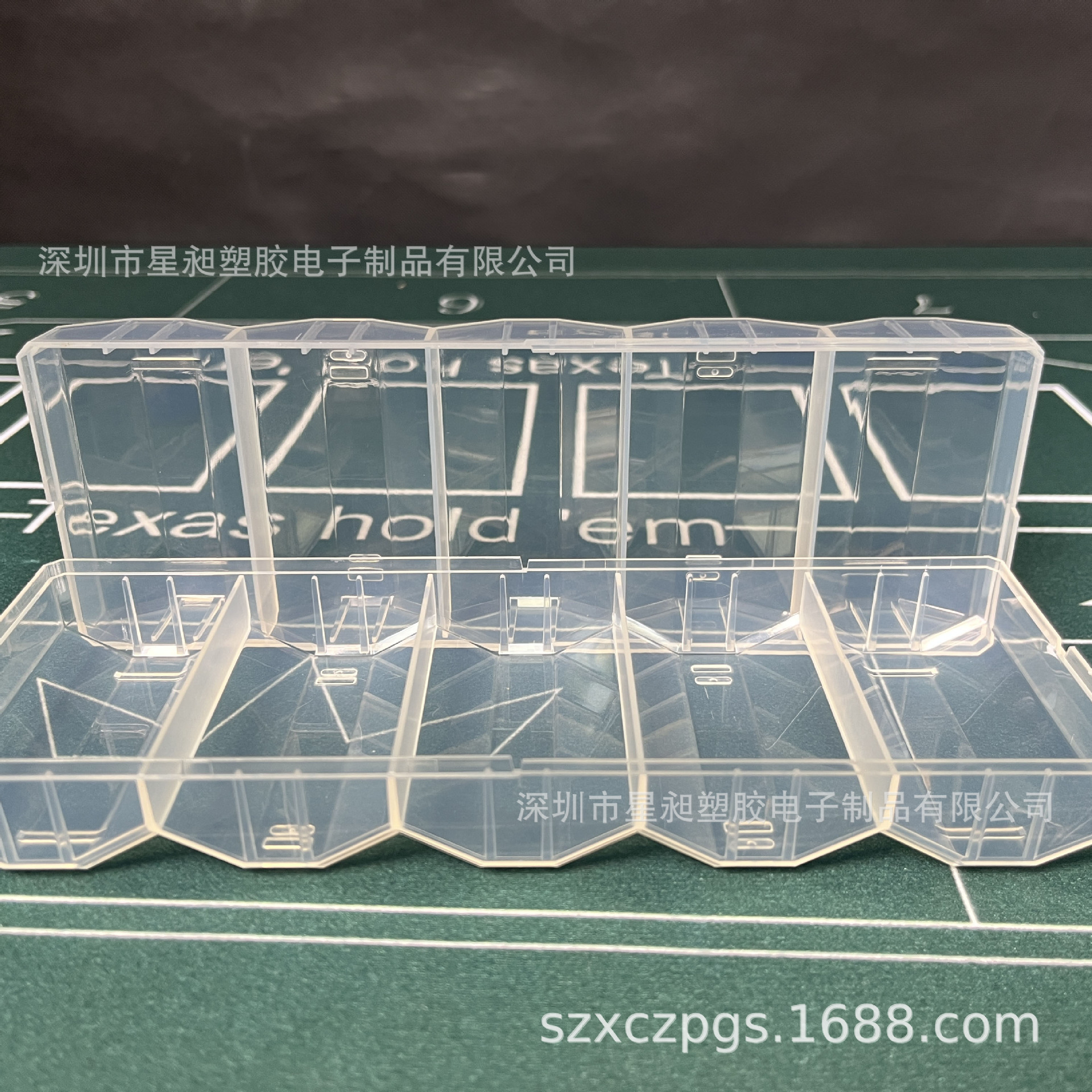 Коробка для фишек из волнистого пластика, 100 штук, акриловая