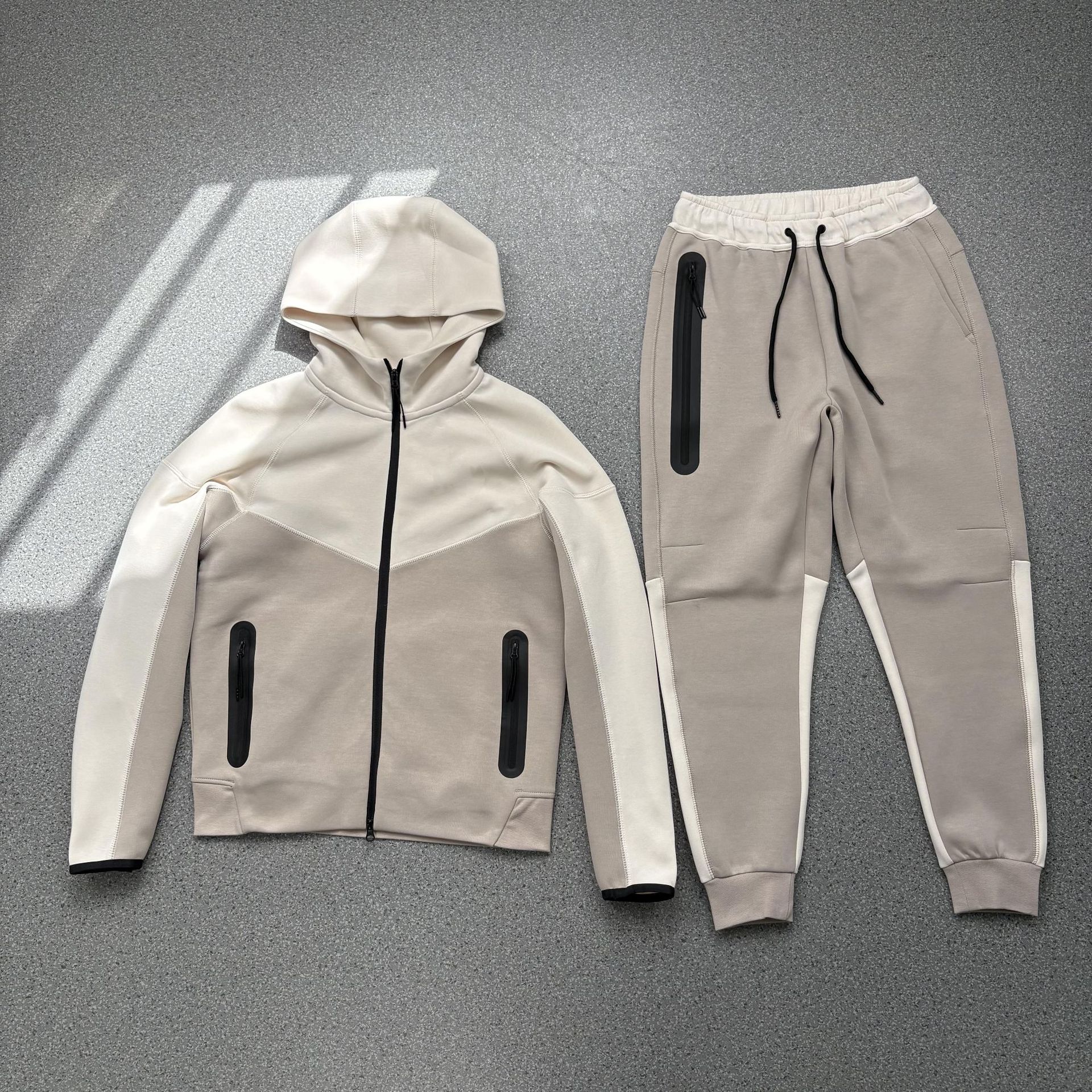 Спортивный и повседневный костюм весна осень новая куртка с капюшоном резиновая брюки спортивный повседневный костюм