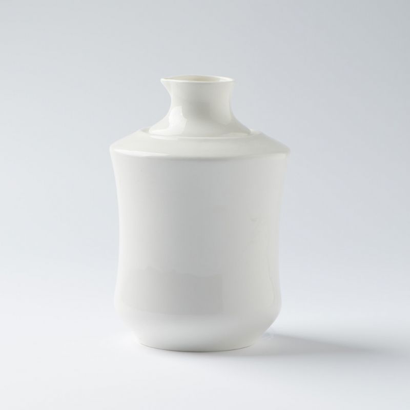 Factory Straight Hair Sake Warmer Wine Pot 0.15kg Half a Pound Pot Supports Logo Printing Household White Porcelain Can Be Heated