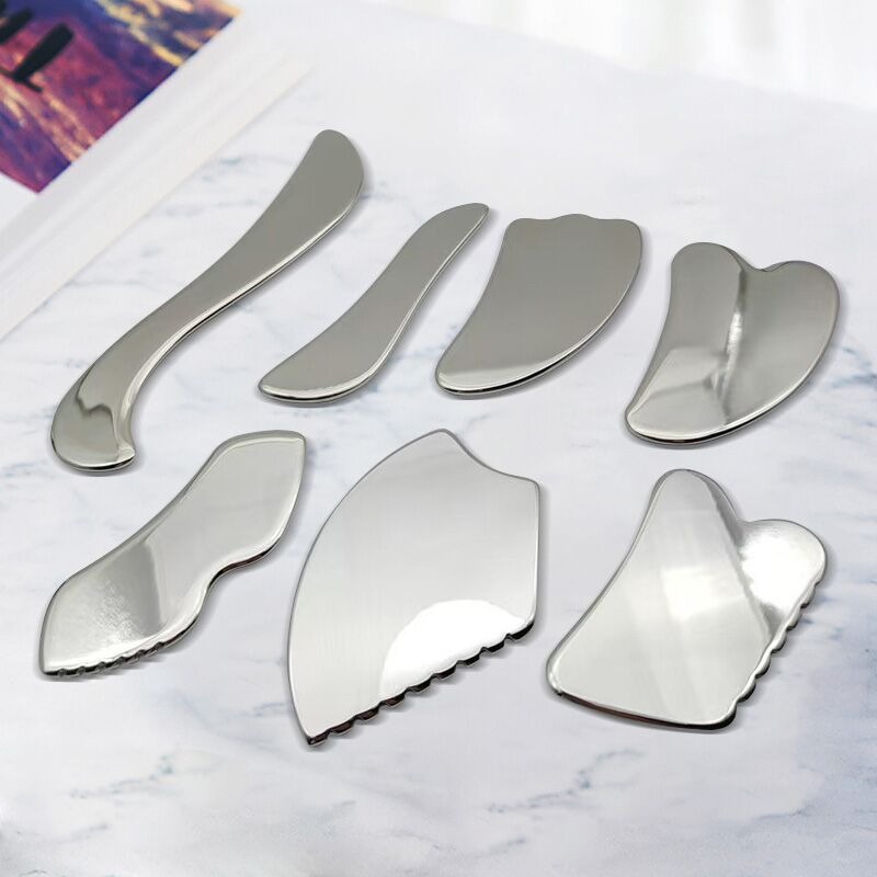 Manufacturer Beauty V Face Facial Massage Tool Back Beauty 304 Stainless Steel Heart-Shaped Scraper