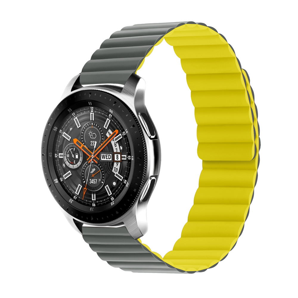 For Huawei Watch Strap Silicone Magnetic Single and Double Color 22mm Strap Samsung Strap GalaxyWatch S3