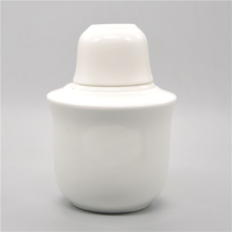 Factory Straight Hair Sake Warmer Wine Pot 0.15kg Half a Pound Pot Supports Logo Printing Household White Porcelain Can Be Heated