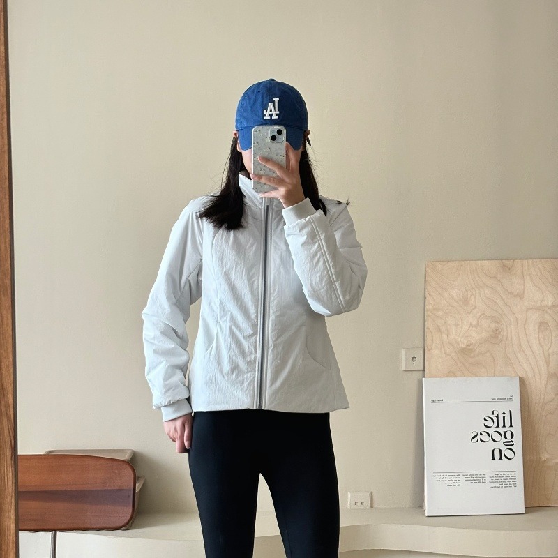 Lulu Lightweight Cotton Jacket Casual Versatile Stand Collar Cotton Jacket Running Sports Yoga Scuba Cotton Jacket for Women