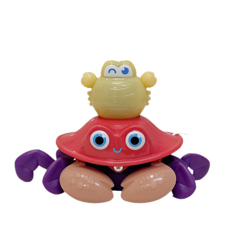 Toddler Toy Kidsren's Hand-Pulled Crab Baby Tow Walker Pull Rope Toddler Artifact Light Plus Music