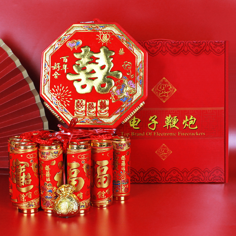 Simulation electronic firecrackers charging with super loud whip explosion-free plug-in knot wedding Spring Festival fireworks outdoor home housewarming