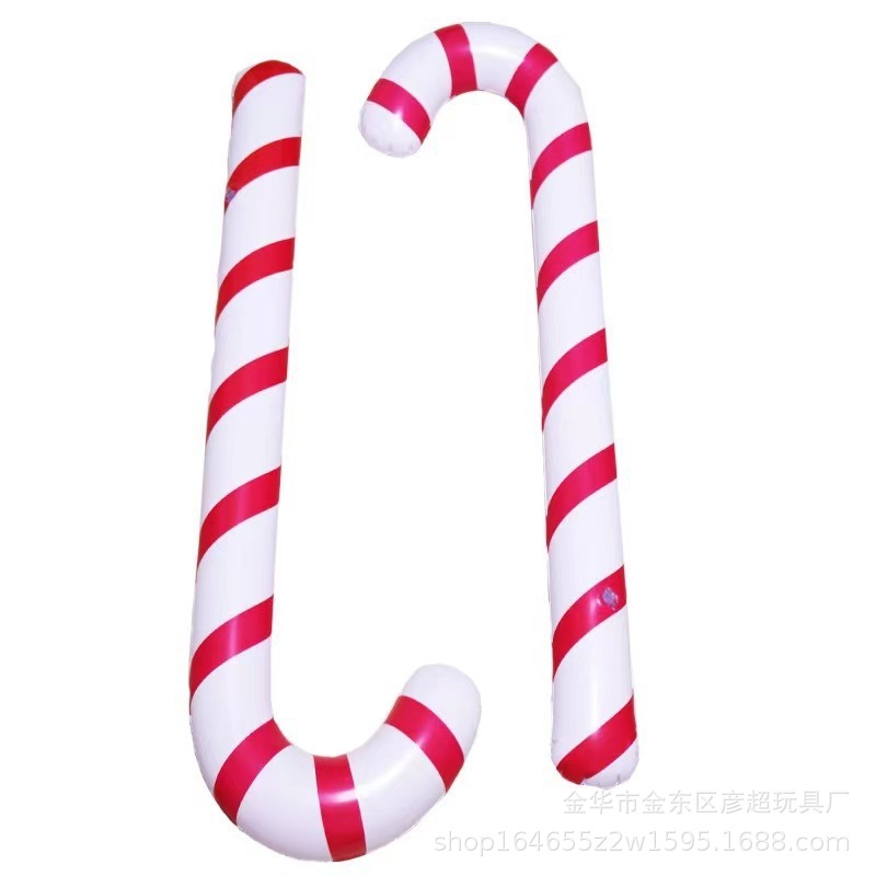 Cross-Border Pvc Inflatable Christmas Crutches Inflatable Toys Christmas Event Atmosphere Decoration Props Christmas Gifts