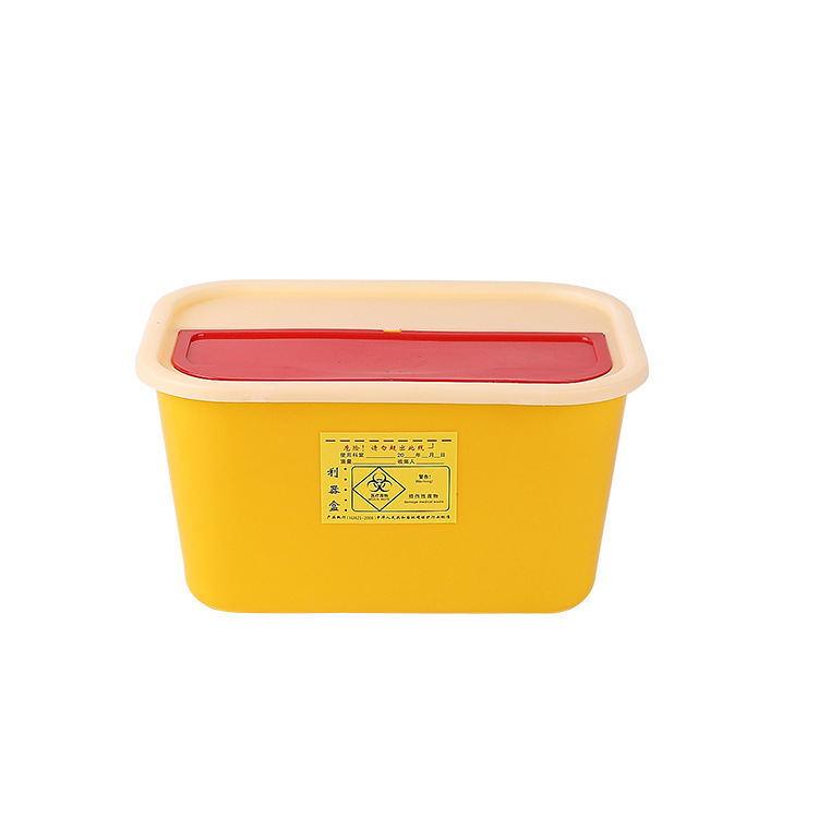 Wholesale Round Sharp Tool Box Overturn Lid Dental Oral Hospital Square Trash Can Syringe Storage Cleaning Sharp Tool Box