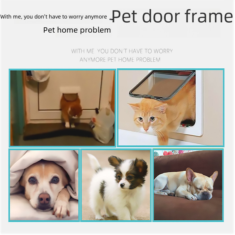 Pet cat door opening dog door opening can control free access to pet two-way door pet supplies a generation of hair