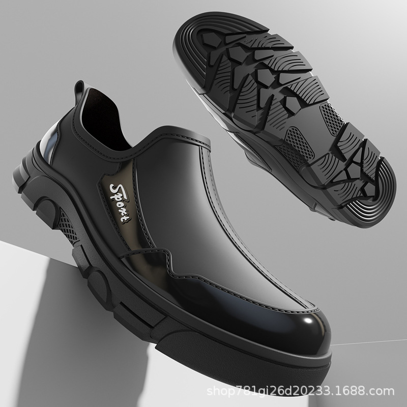 Корейские и японские модные дождевики на весну и лето, противоскользящие, с толстой подошвой, низкие, с цветной блокировкой, водонепроницаемые