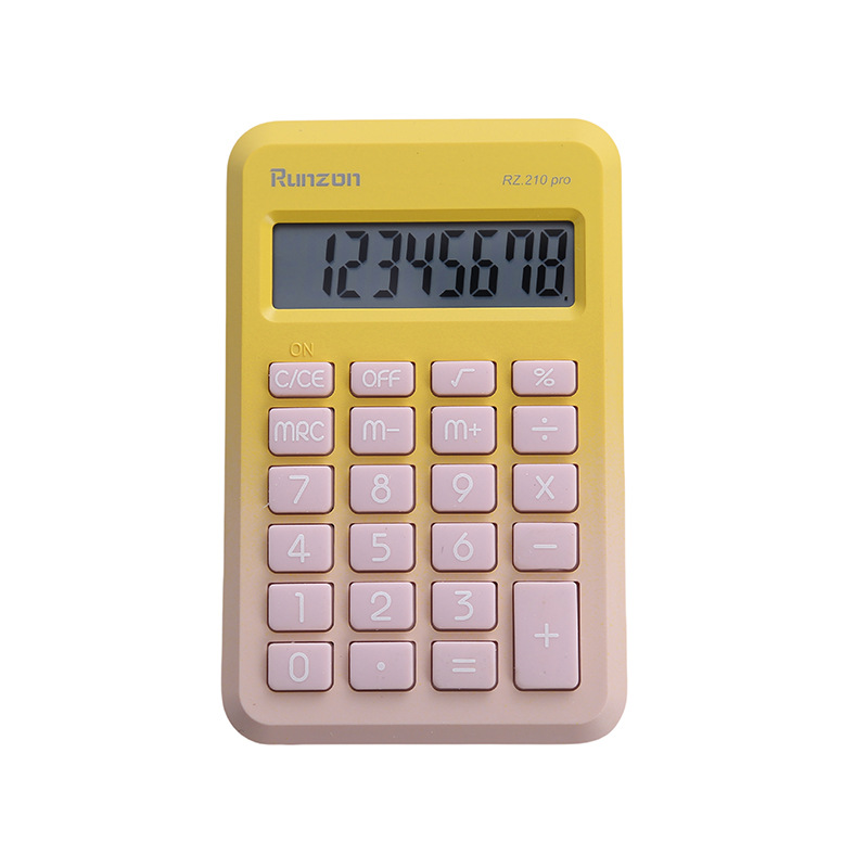 210Pro Dopamine Portable 8-Digit Calculator Cute Gradient Lightweight High-Looking Office Stationery Calculator