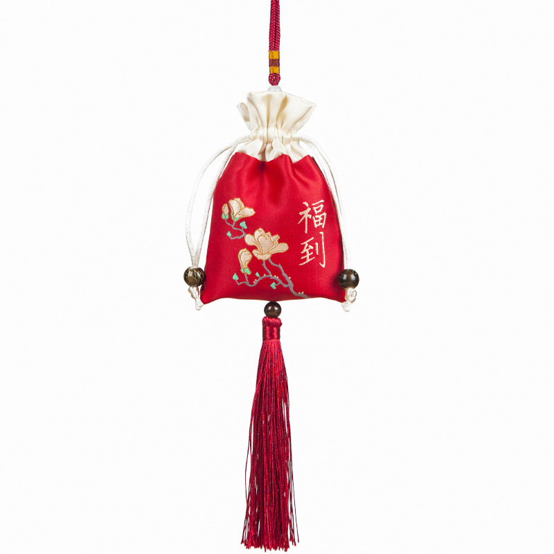 Customizable Fragrance Sachet Embroidered Fabric Storage Bag Fortune Bag Amulet Fragrance Sachet with Logo for Advertising