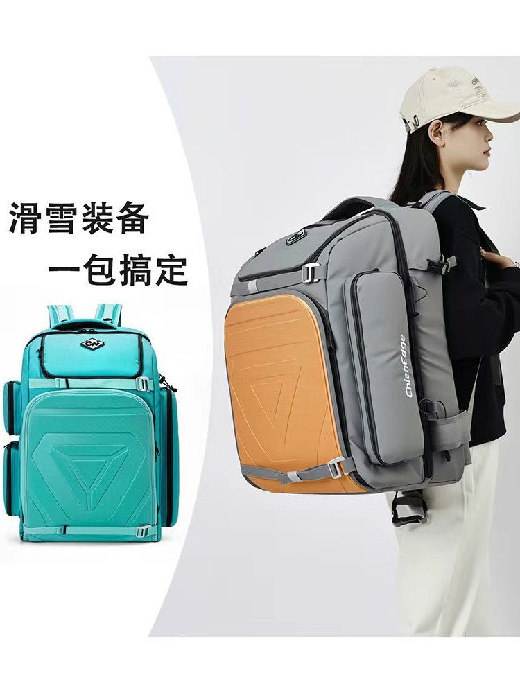 Ski Shoe Bag, Backpack, Ski Bag, Large Capacity Waterproof Ski Bag, Single and Double Shoe Bag, Helmet