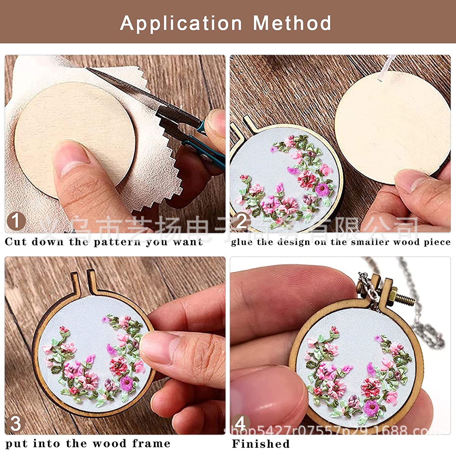 Wooden Mini Small Embroidery Stretch Jewelry Cross Stitch Fixed Frame Round Oval Photo Frame Jewelry DIY Embroidery Frame Embroidery Hoop
