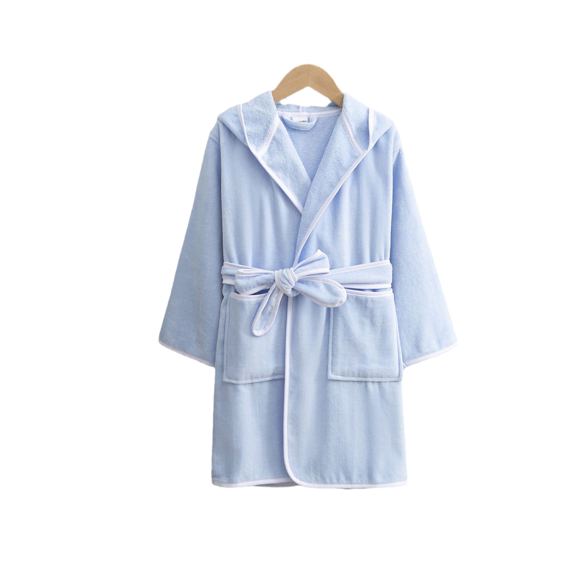 Children's bathrobe cotton cut velvet hooded baby nightgown absorbent all-inclusive hotel bath towel wholesale