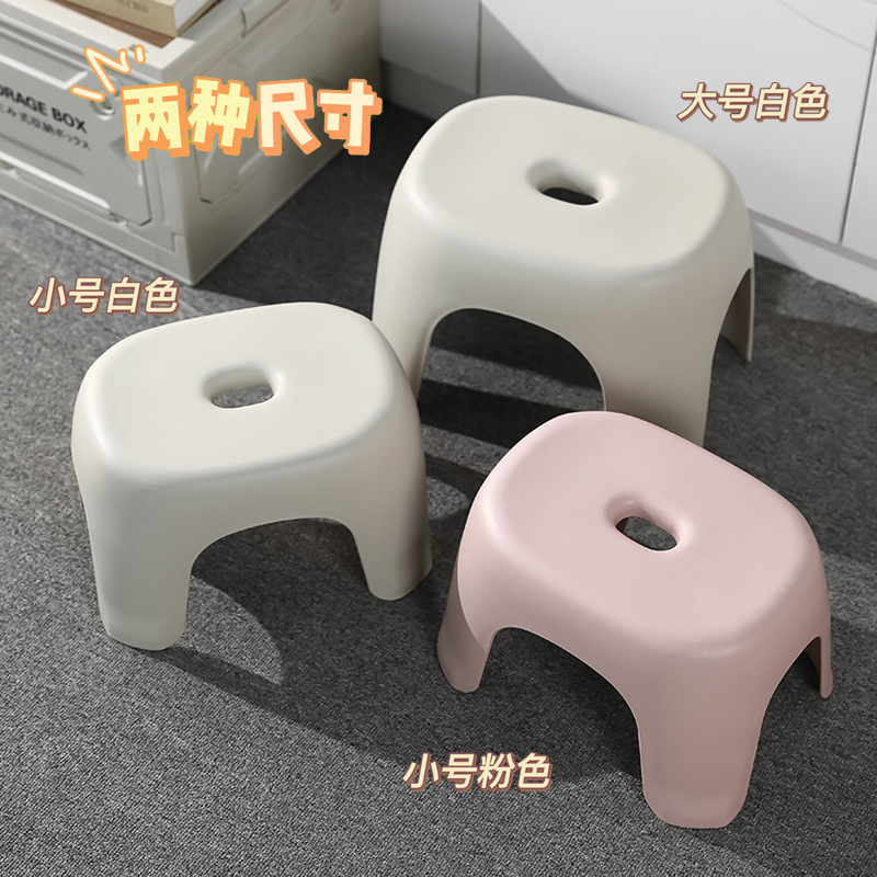 Adult low stool bathroom stool wholesale household transparent plastic small stool multi-functional shoe changing stool pedal small bench