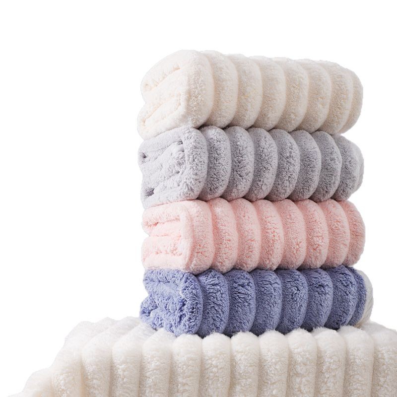 Towel Face Wash Household Thick Cotton Coral Fleece Strong Quick-Drying No Hair Drop Bath Men's and Women's Couple 2024 Thick