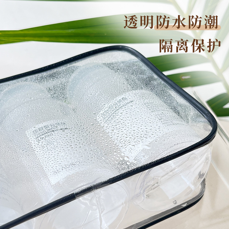 Transparent Pvc Cosmetic Bag Manufacturer Ready-Made Toiletry Bag Portable Large Capacity Waterproof Travel Multi-Functional Satchel Storage