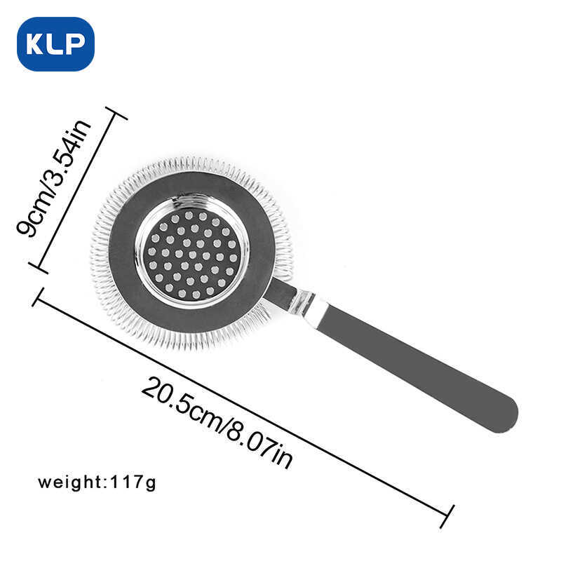 European-Style Hawthorn-Shaped Stainless Steel Retro Ice Strainer Filter Mesh for Bartending Practical Barware Filter