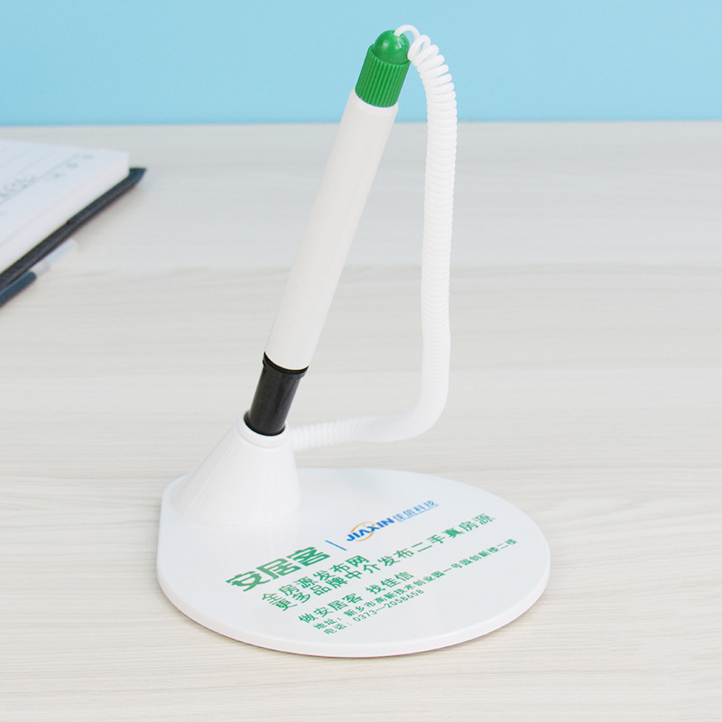 Abs Plastic Desk Pen, Desktop Fixed Signature Pen, Bank Phone Cord Anti-Lost Counter Pen, Advertising Promotion Desk Pen