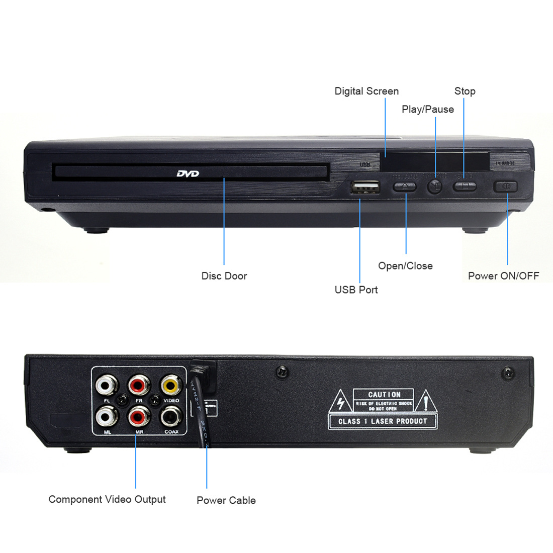 Factory direct home DVD mini DVD player EVD player children's VCD player HD mini CD player