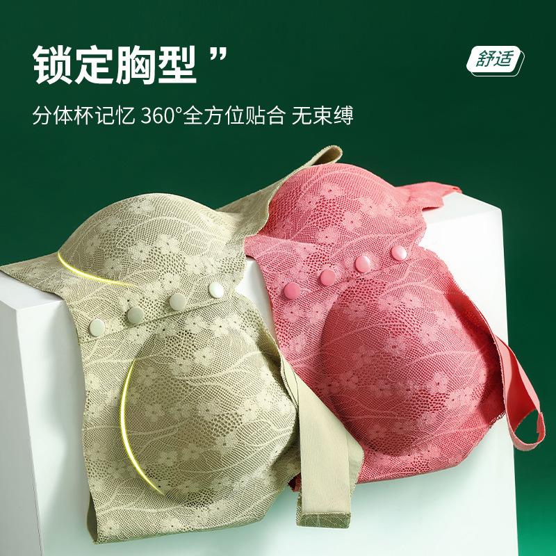 Popular Large Size Open-Button Nursing Bra Push-Up Underwear Seamless Lace Tube Top Vest Comfortable Wire-Free Bra for Women