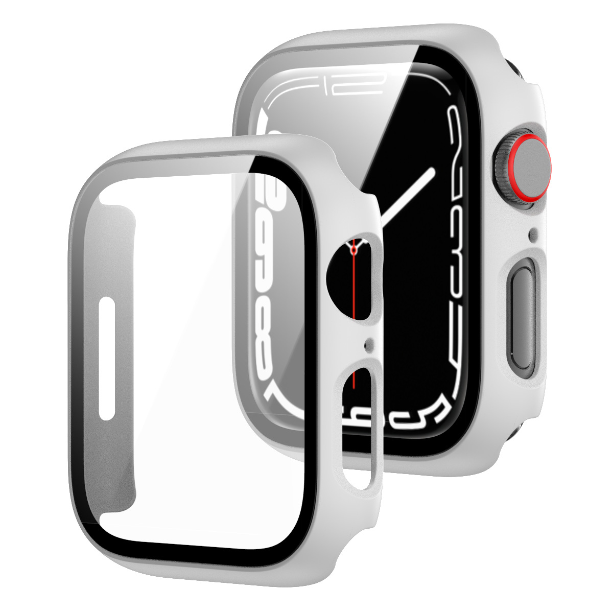 Suitable for Apple Watch 11 Full Series Apple Watch Cases, Pc Matte Spray-Coated Tempered Film Integrated Full-Cover Case
