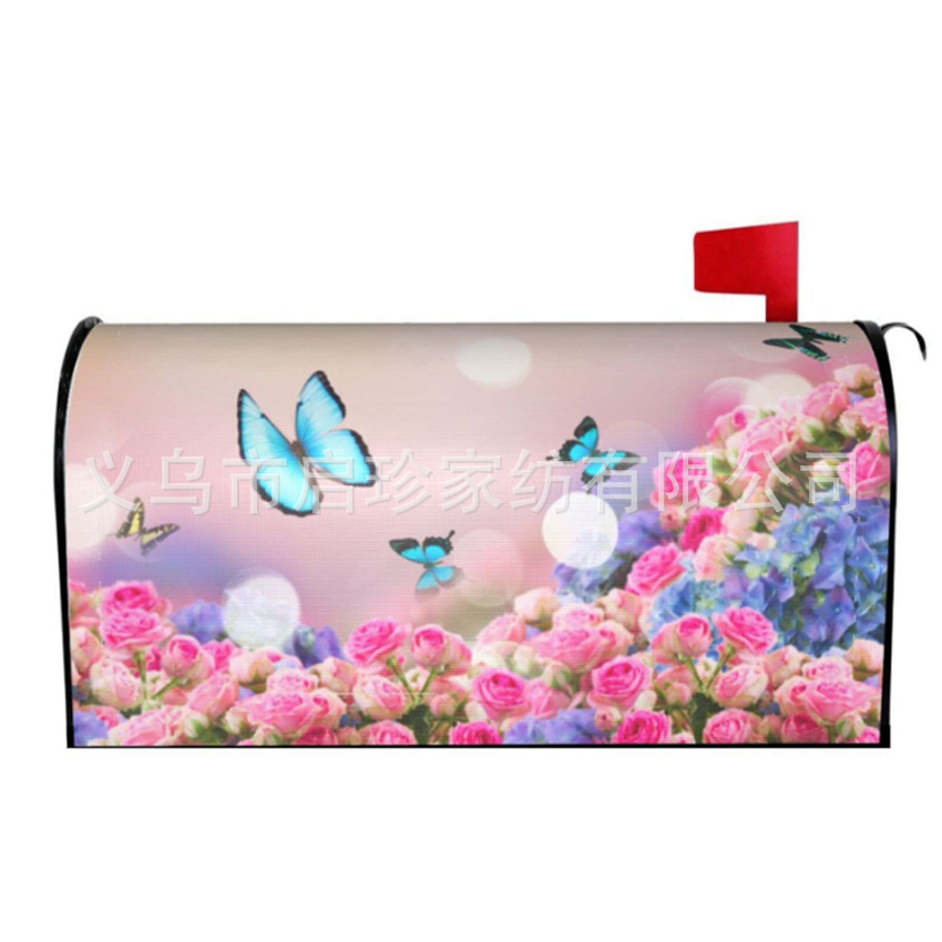 Cross-border Amazon Magnet Mailbox Cloth Printed Mailbox Cylinder Cover/Mailbox Cover Decorative Mailbox Magnetic Protection Cover