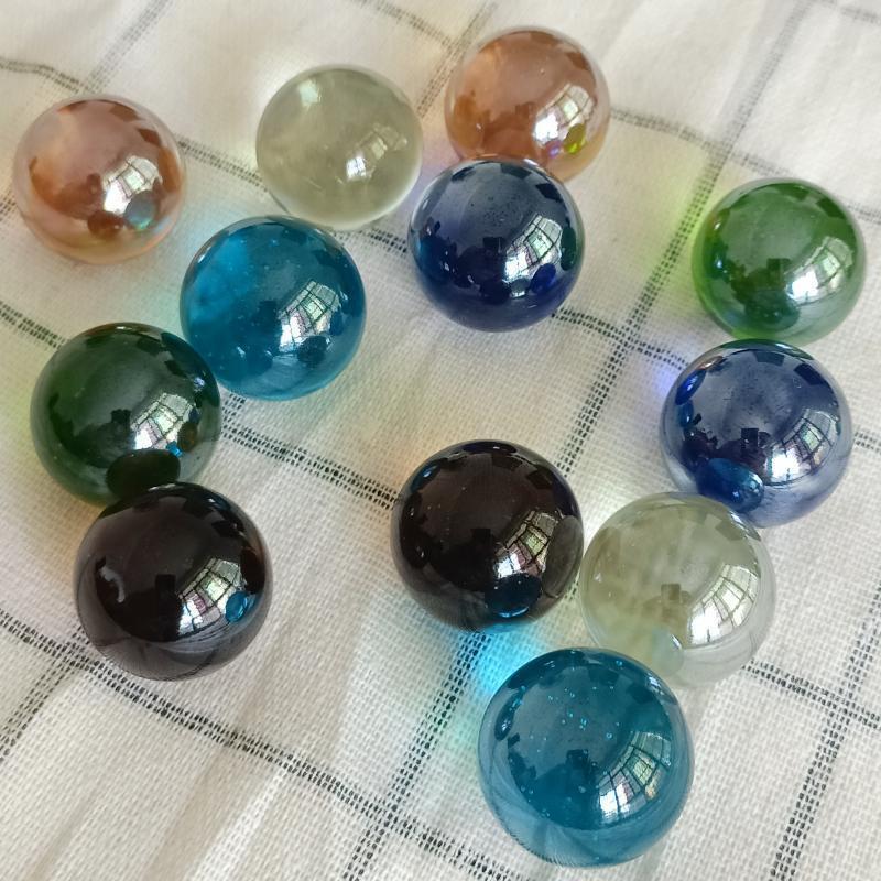 Marbles 22mm Glass Beads Wholesale Transparent Landscaping Game Machine Colorful Glass Beads Glass Balls Nostalgic Price