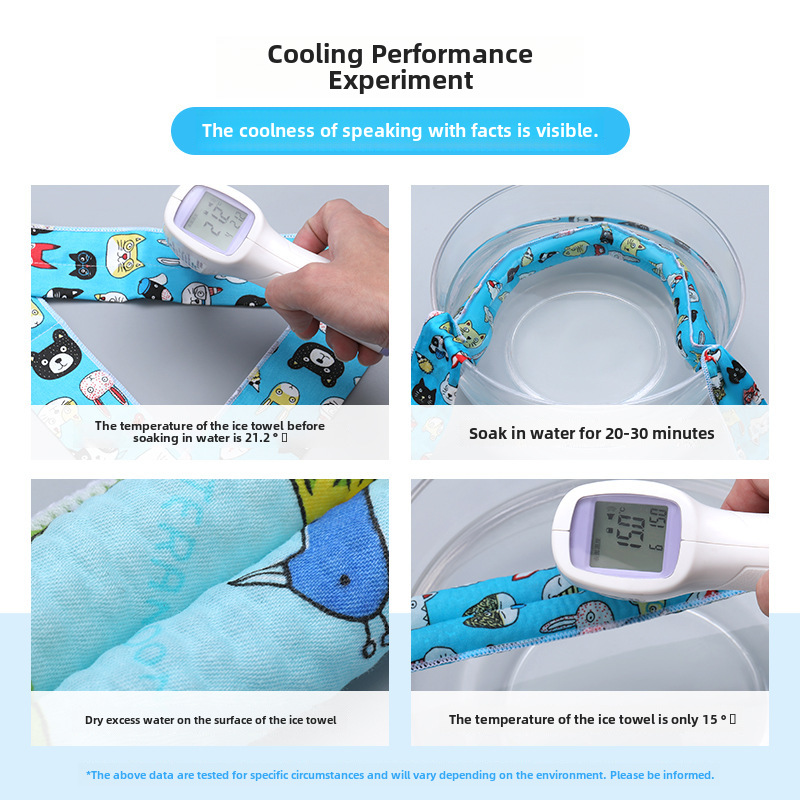 Summer cartoon pet ice scarf cat dog cooling pet ice scarf Japanese and Korean ice scarf