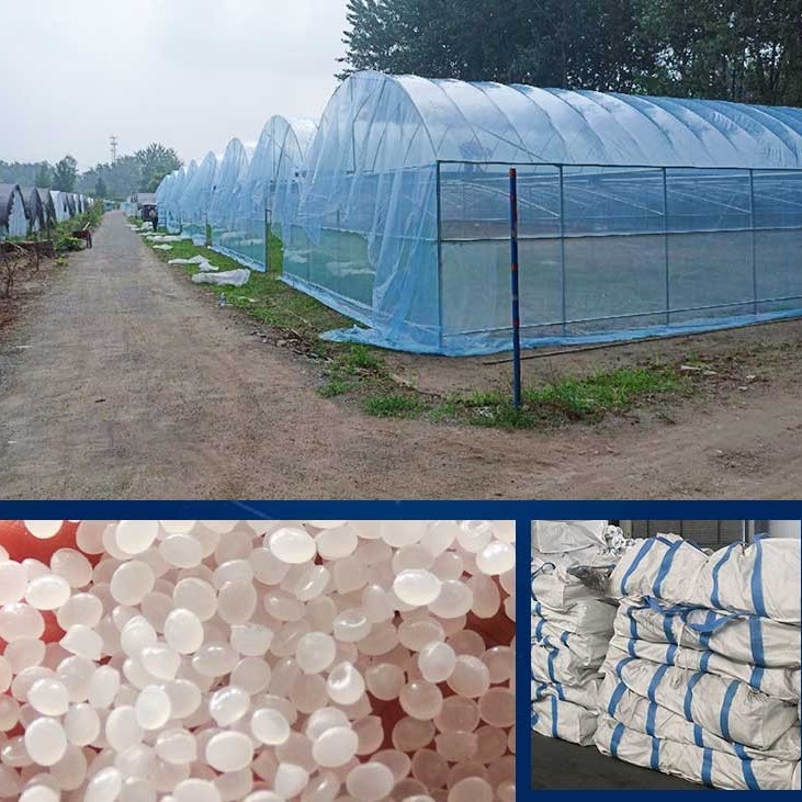 New Longevity Greenhouse Plastic Film Light Blue Drip-Free Film Black and White Film Po Film Greenhouse Transparent Thermal Insulation Rainproof Plastic Film