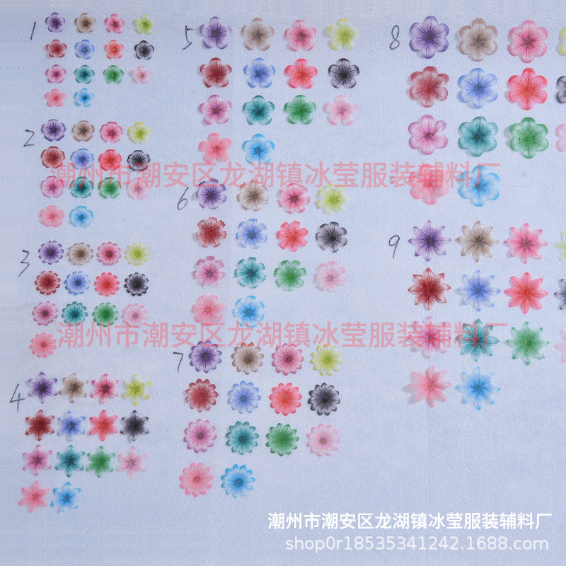 Flower Accessories, Clothing, Shoes and Hats, DIY Material Accessories, Ultrasonic Satin Pressed Three-Dimensional Shaped Flower Manufacturers