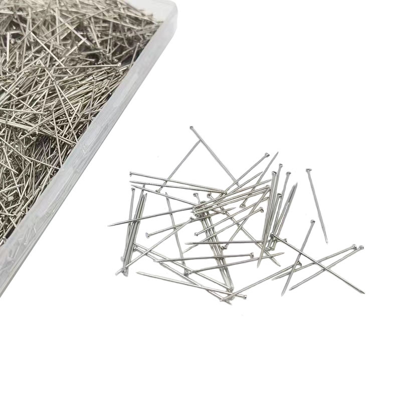 В наличии большие головки булавки из нержавеющей стали 304, спицы для вязания из нержавеющей стали, фиксирующие булавки 1.0*25, оптовая продажа от производителя