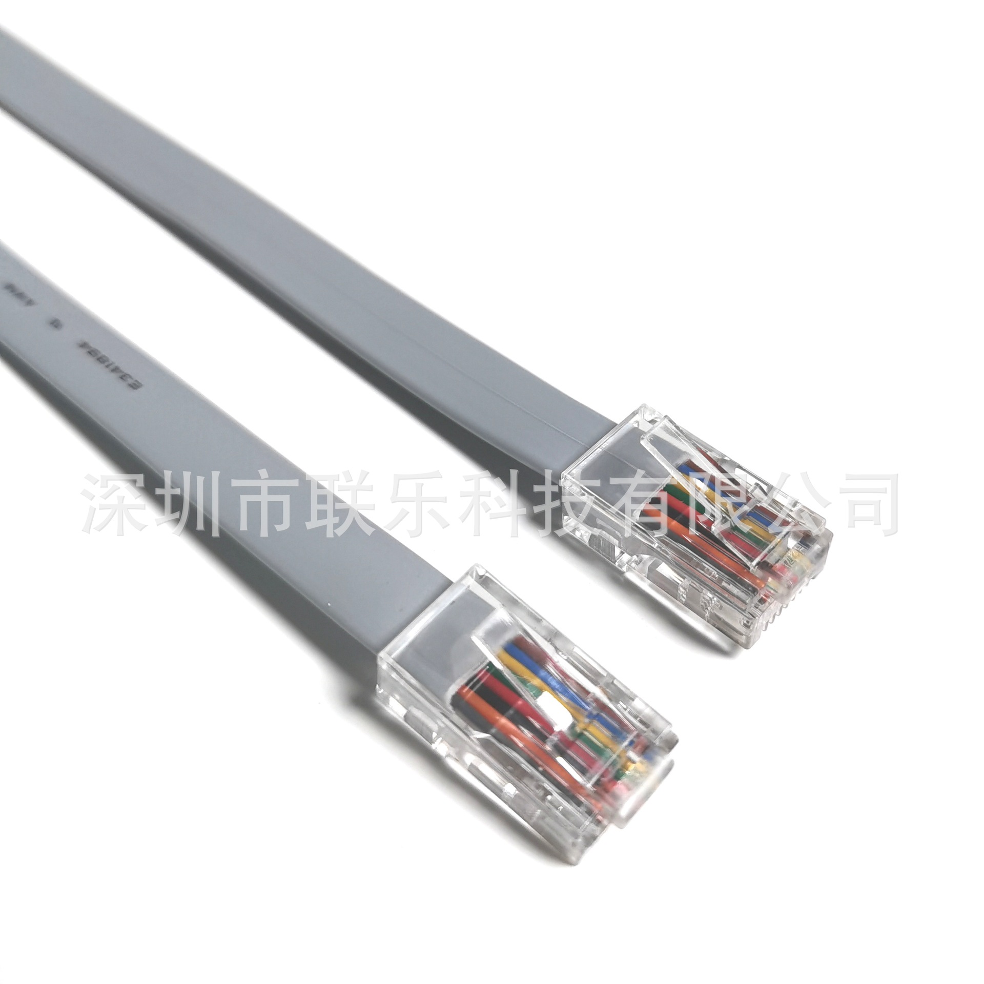 ul2651 flat 8-core gray telephone line RJ45 8P8C direct connection network cable ESDD150-keyboard cable manufacturer