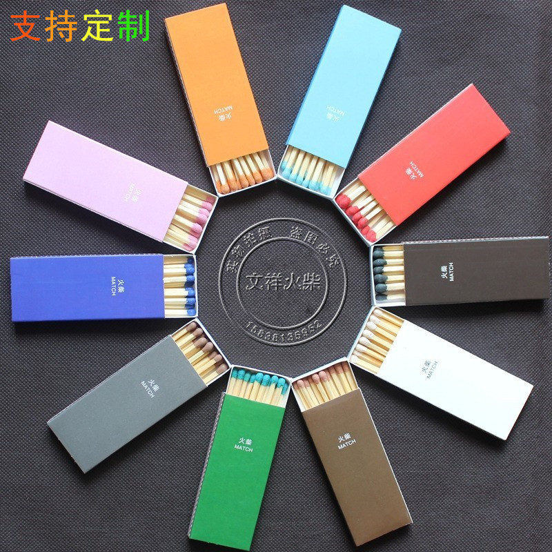 Spot color head lengthened match lettering solid color creative personality cigar birthday candle cake shop baking match